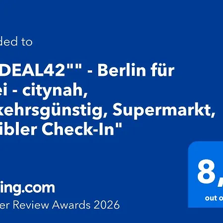 Ideal42 - Für Zwei - Citynah, Verkehrsgünstig, Supermarkt, Flexibler Check-in Apartamento